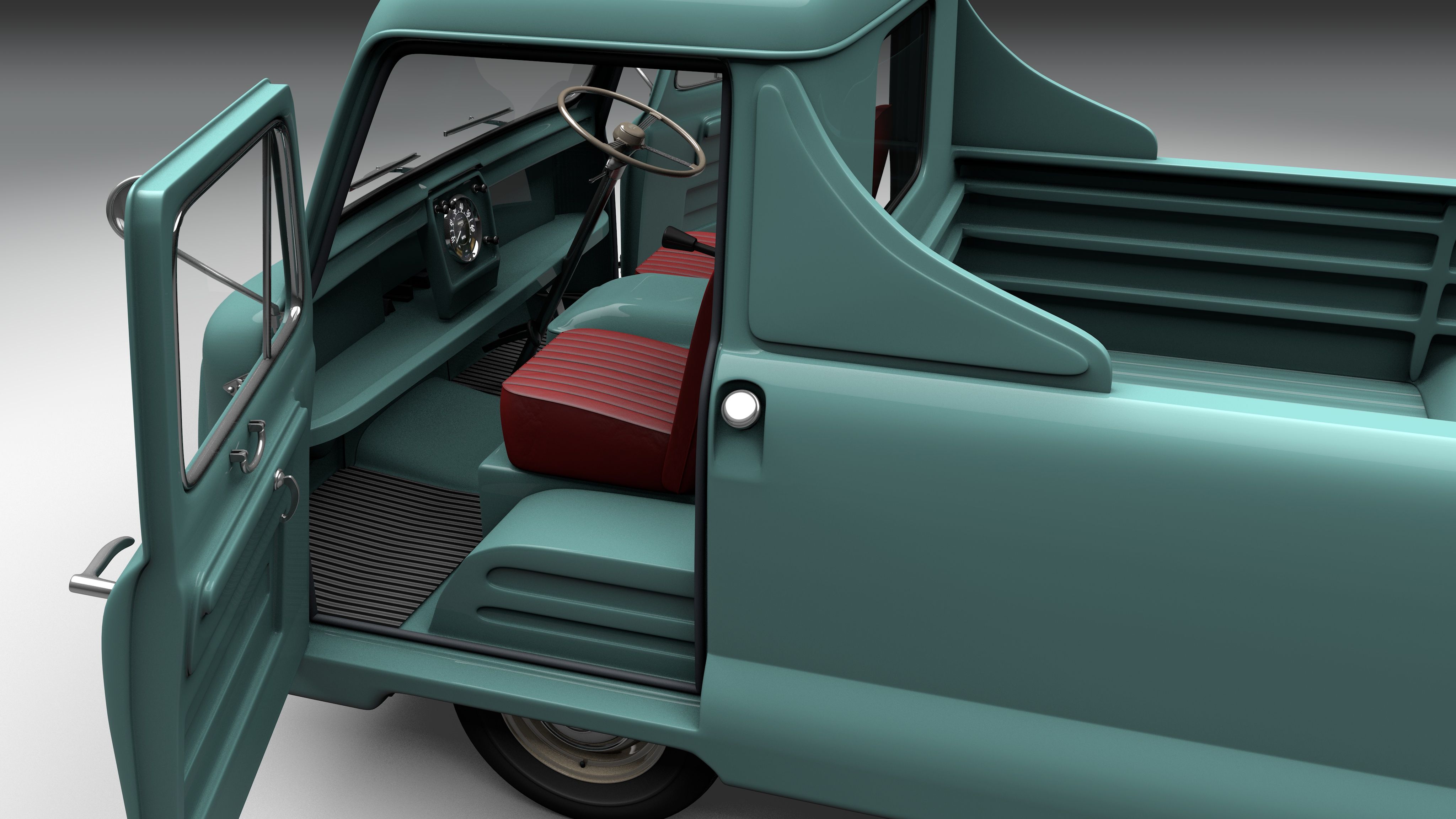 Standard Atlas Pickup 1958 royalty-free 3d model - Preview no. 7