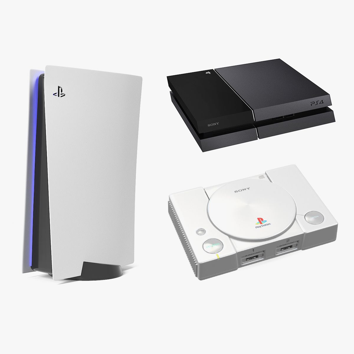 Sony Playstations Collection 2 3d model