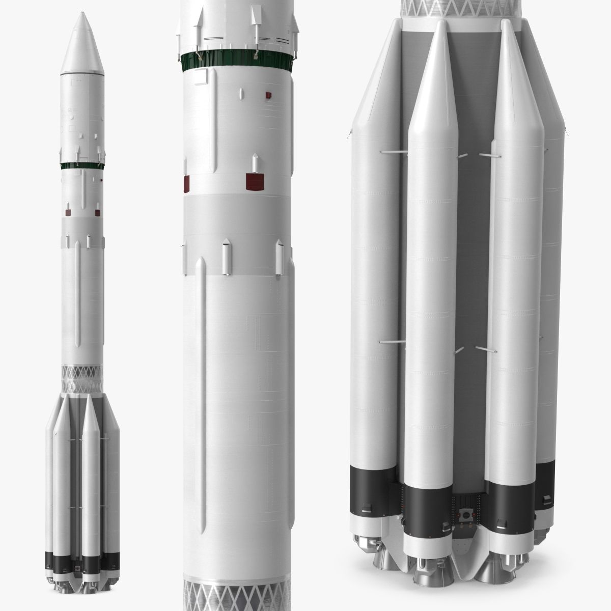 Heavy Lift Launch Vehicle royalty-free 3d model - Preview no. 1