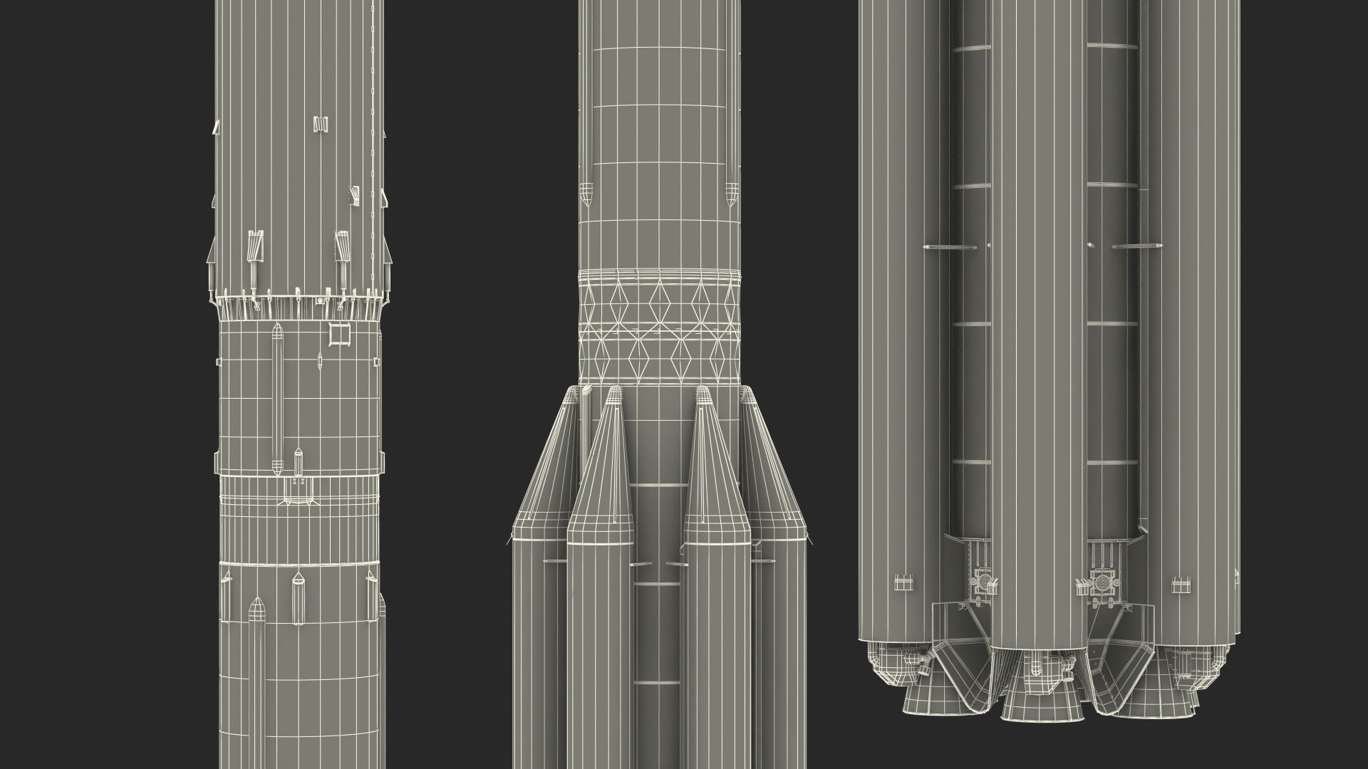 Heavy Lift Launch Vehicle royalty-free 3d model - Preview no. 26