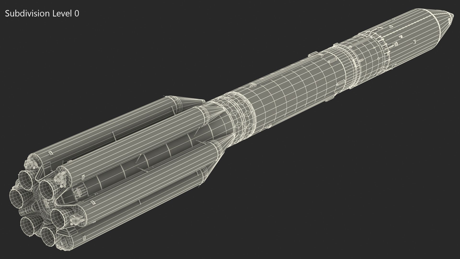 Heavy Lift Launch Vehicle royalty-free 3d model - Preview no. 16