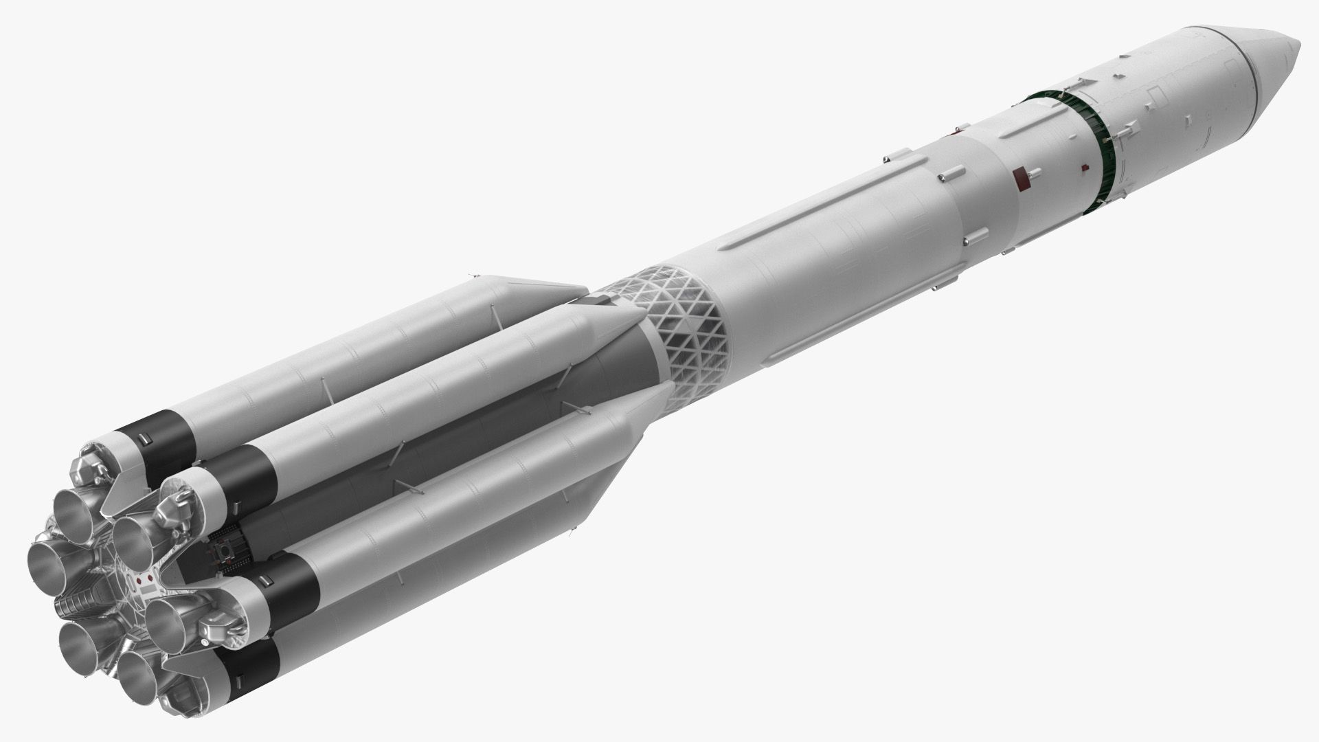 Heavy Lift Launch Vehicle royalty-free 3d model - Preview no. 2