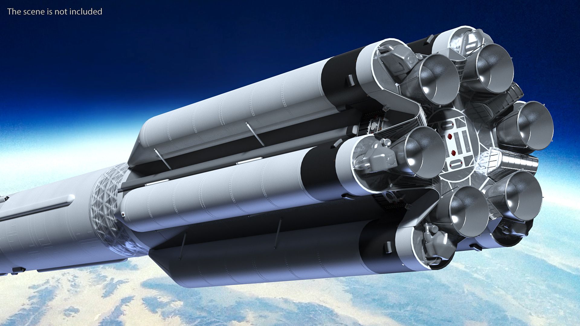 Heavy Lift Launch Vehicle royalty-free 3d model - Preview no. 6