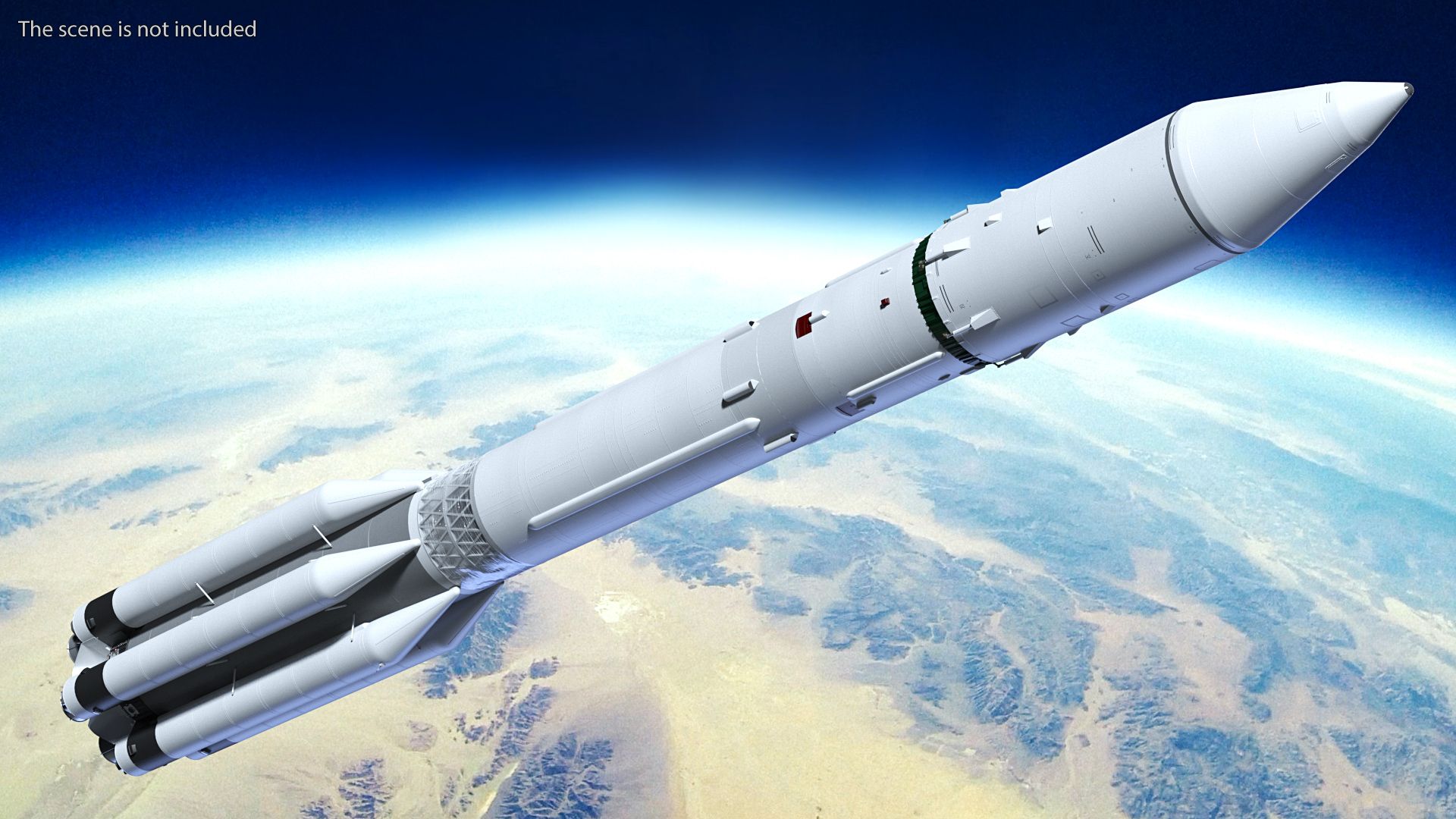 Heavy Lift Launch Vehicle royalty-free 3d model - Preview no. 3