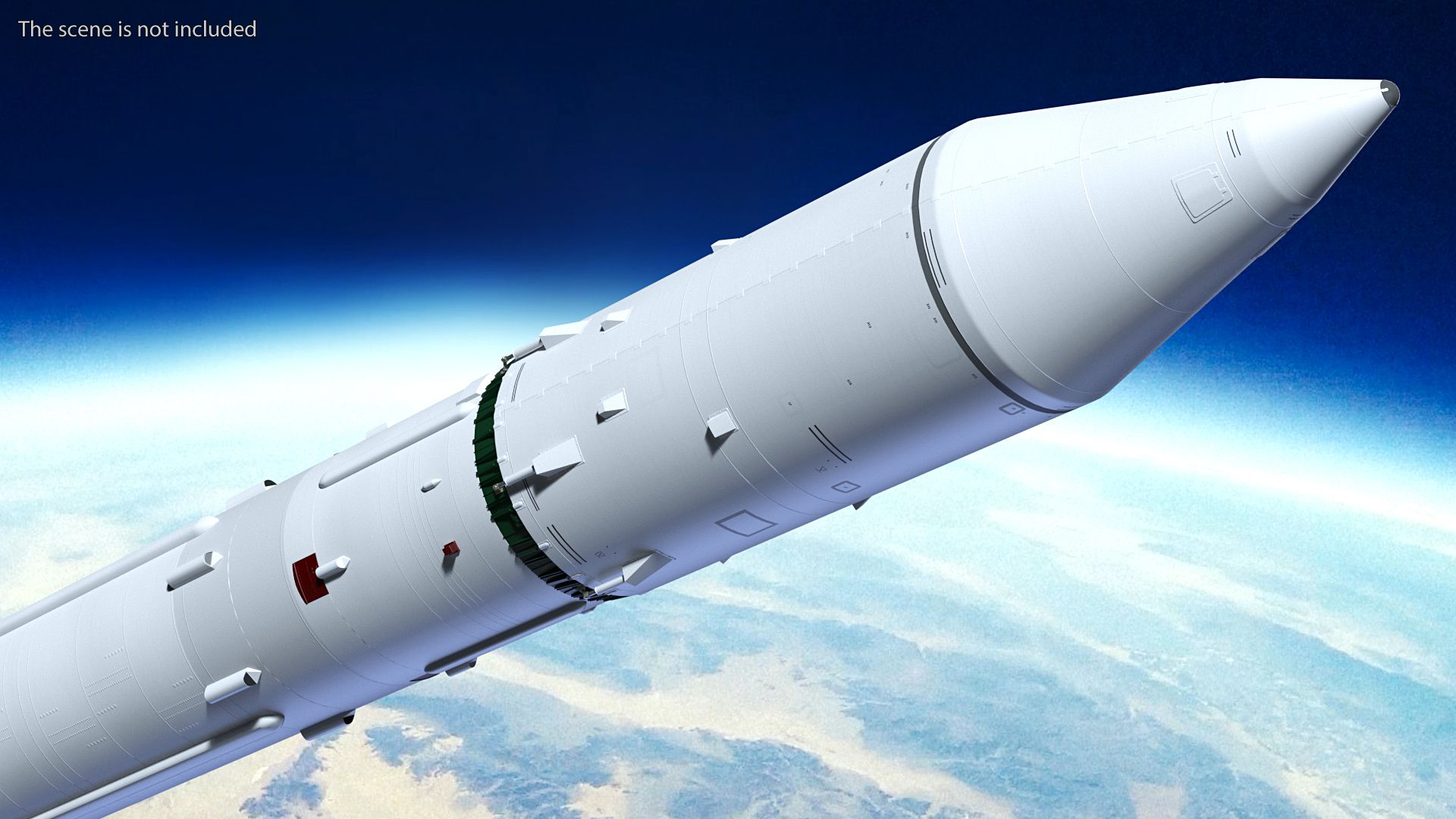 Heavy Lift Launch Vehicle royalty-free 3d model - Preview no. 5