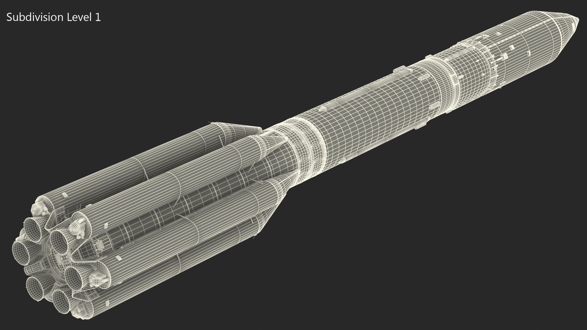 Heavy Lift Launch Vehicle royalty-free 3d model - Preview no. 17