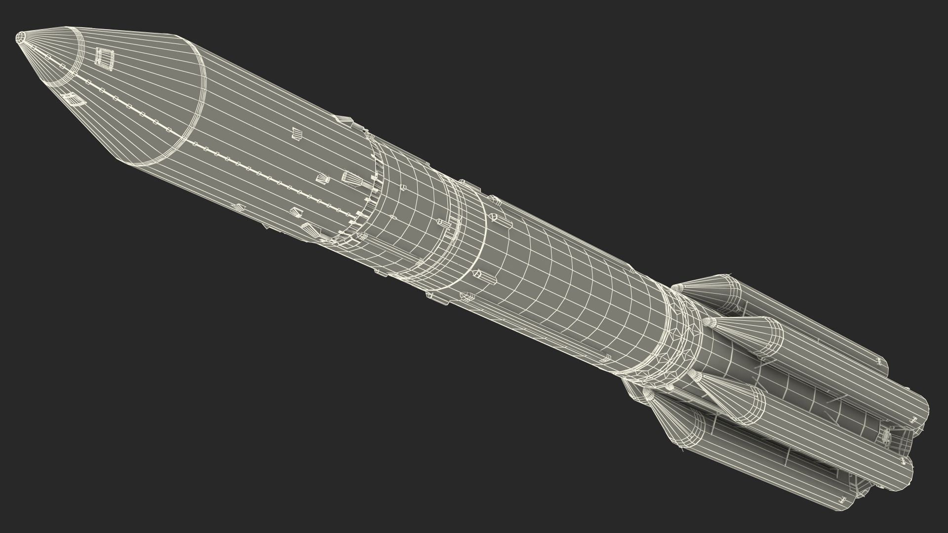 Heavy Lift Launch Vehicle royalty-free 3d model - Preview no. 25