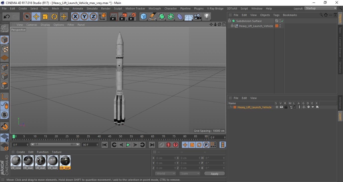 Heavy Lift Launch Vehicle royalty-free 3d model - Preview no. 23