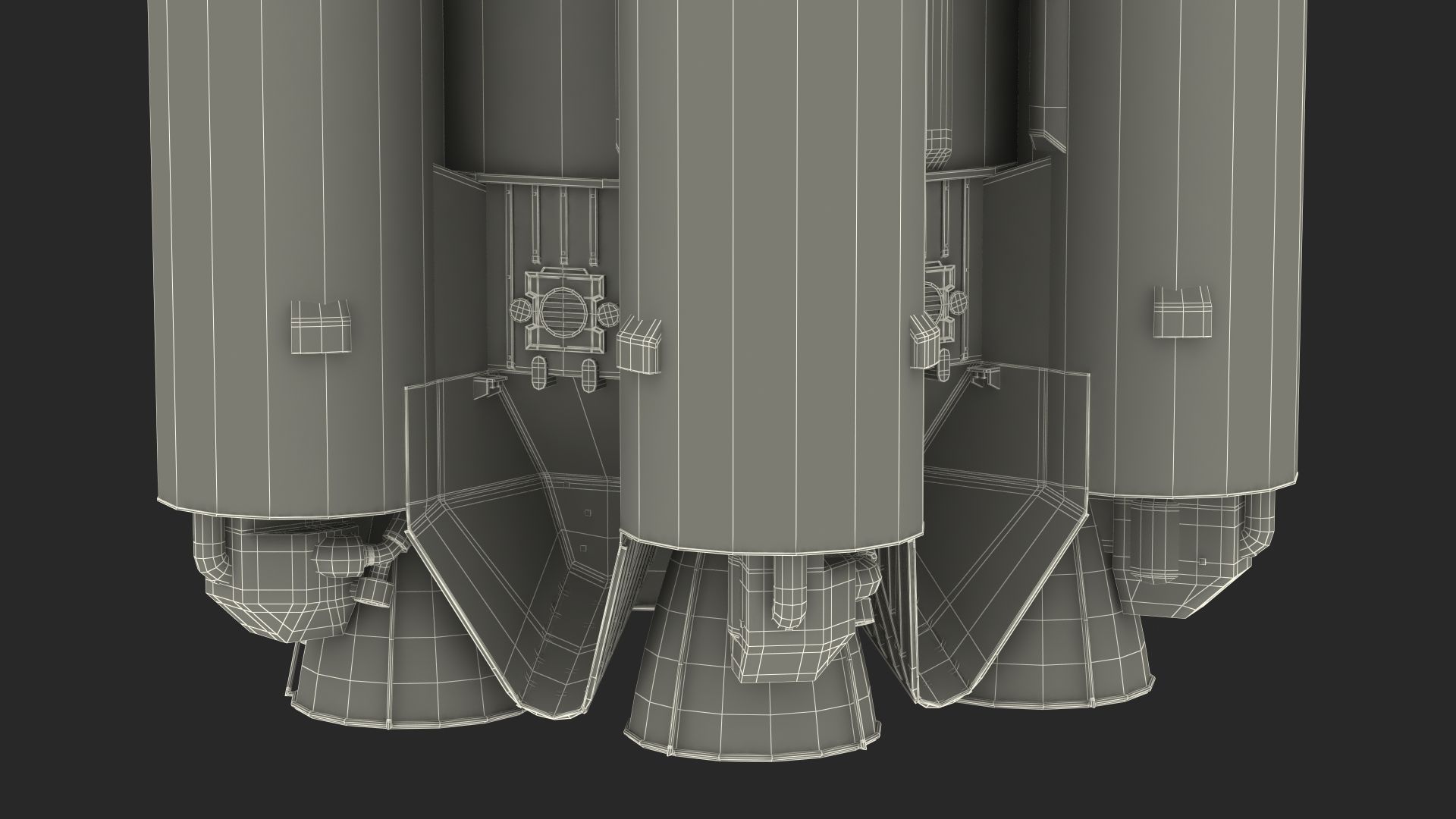 Heavy Lift Launch Vehicle royalty-free 3d model - Preview no. 30