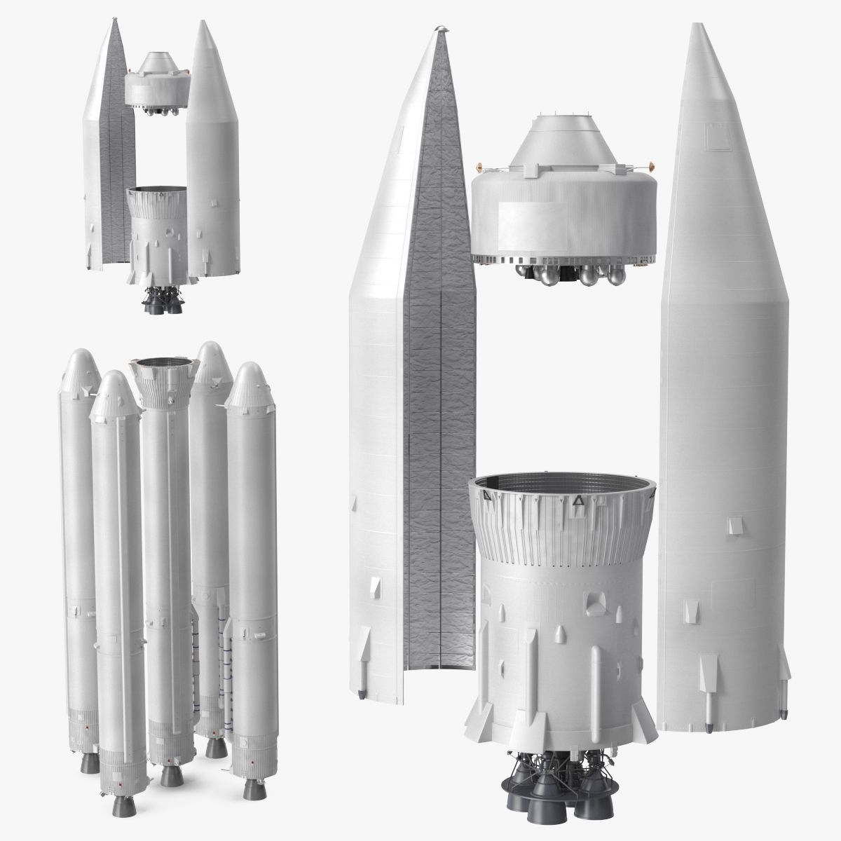 Heavy Lift Rocket System 3d model