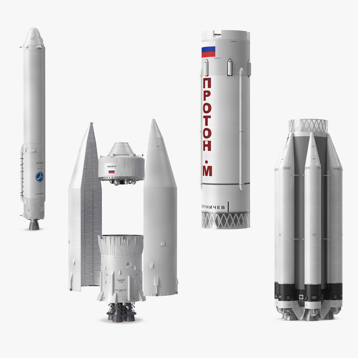 Angara Lift Rocket System Collection 3d model