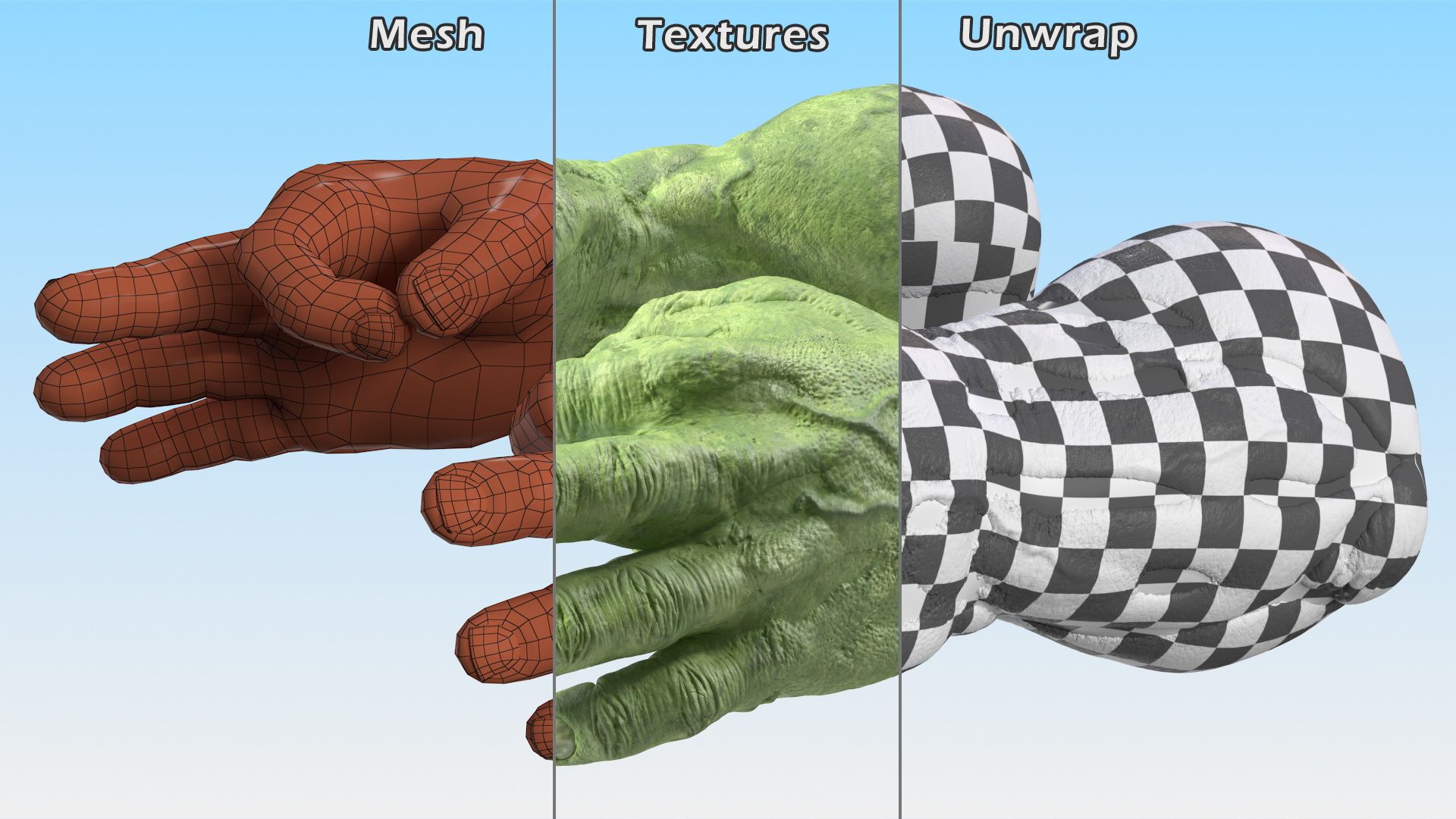 Hulk Hands Alright royalty-free 3d model - Preview no. 19