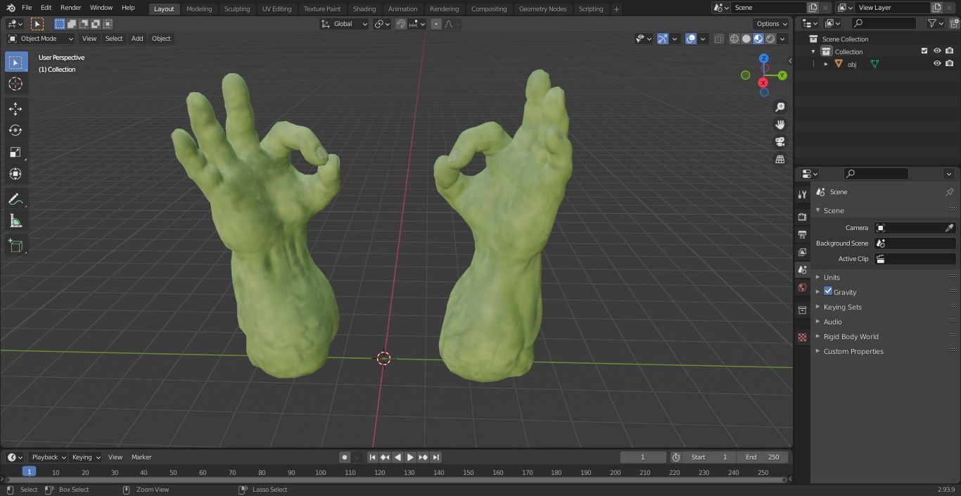 Hulk Hands Alright royalty-free 3d model - Preview no. 27