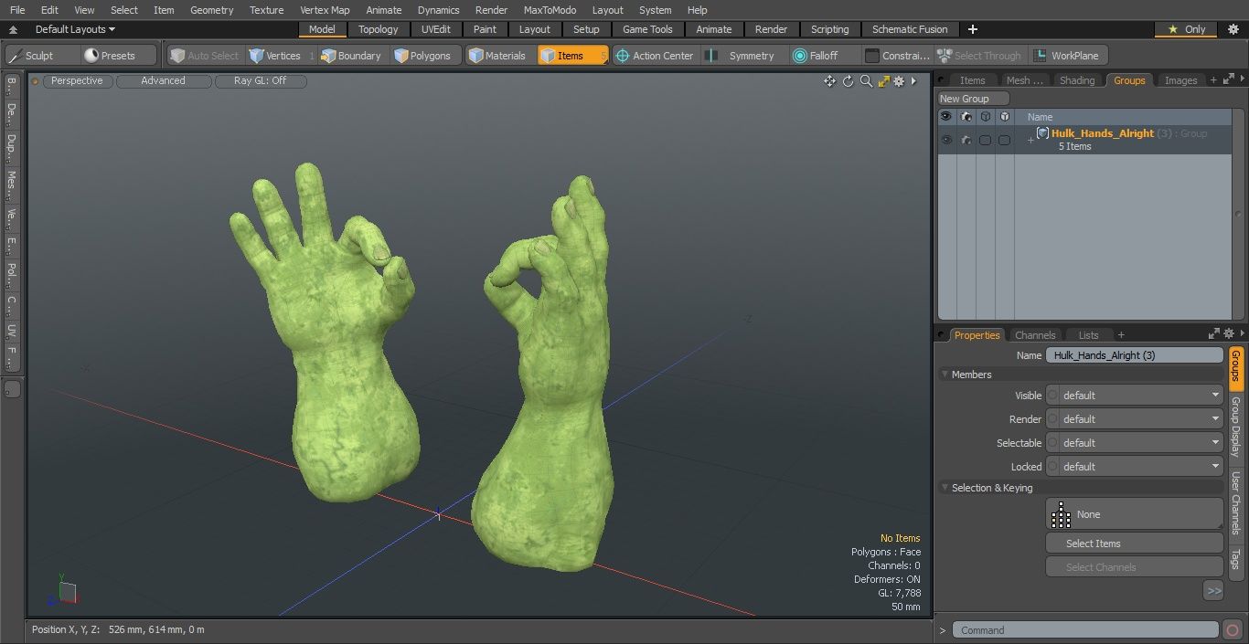 Hulk Hands Alright royalty-free 3d model - Preview no. 25