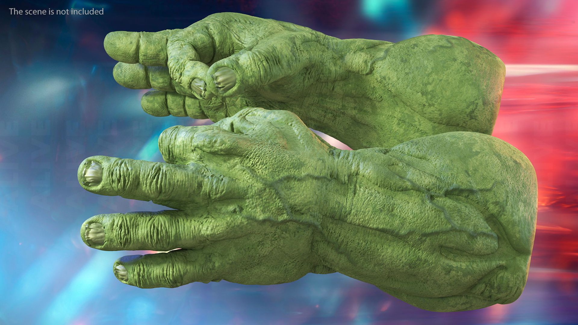 Hulk Hands Alright royalty-free 3d model - Preview no. 4