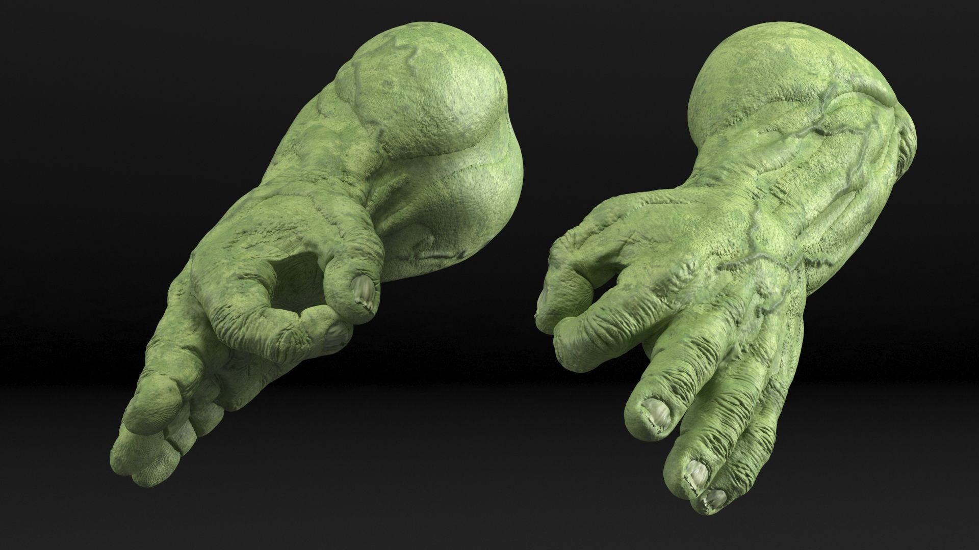 Hulk Hands Alright royalty-free 3d model - Preview no. 18