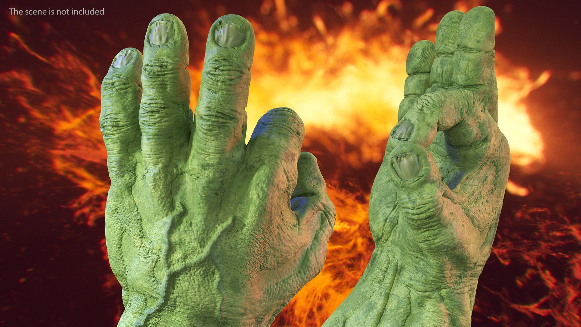 Hulk Hands Alright royalty-free 3d model - Preview no. 7