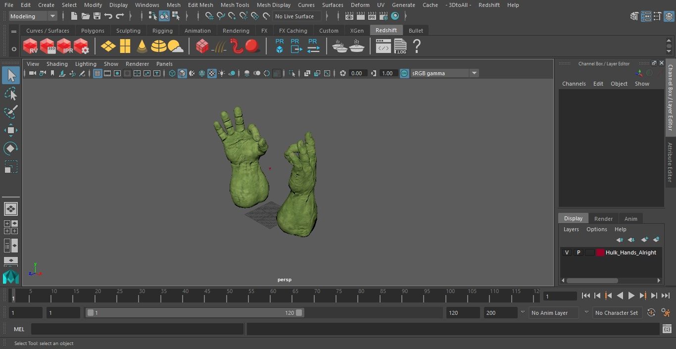 Hulk Hands Alright royalty-free 3d model - Preview no. 26