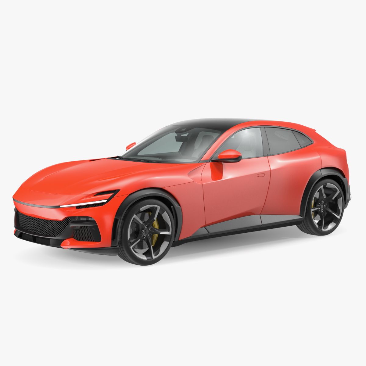 Roter extremer Crossover-Sportwagen 3d model