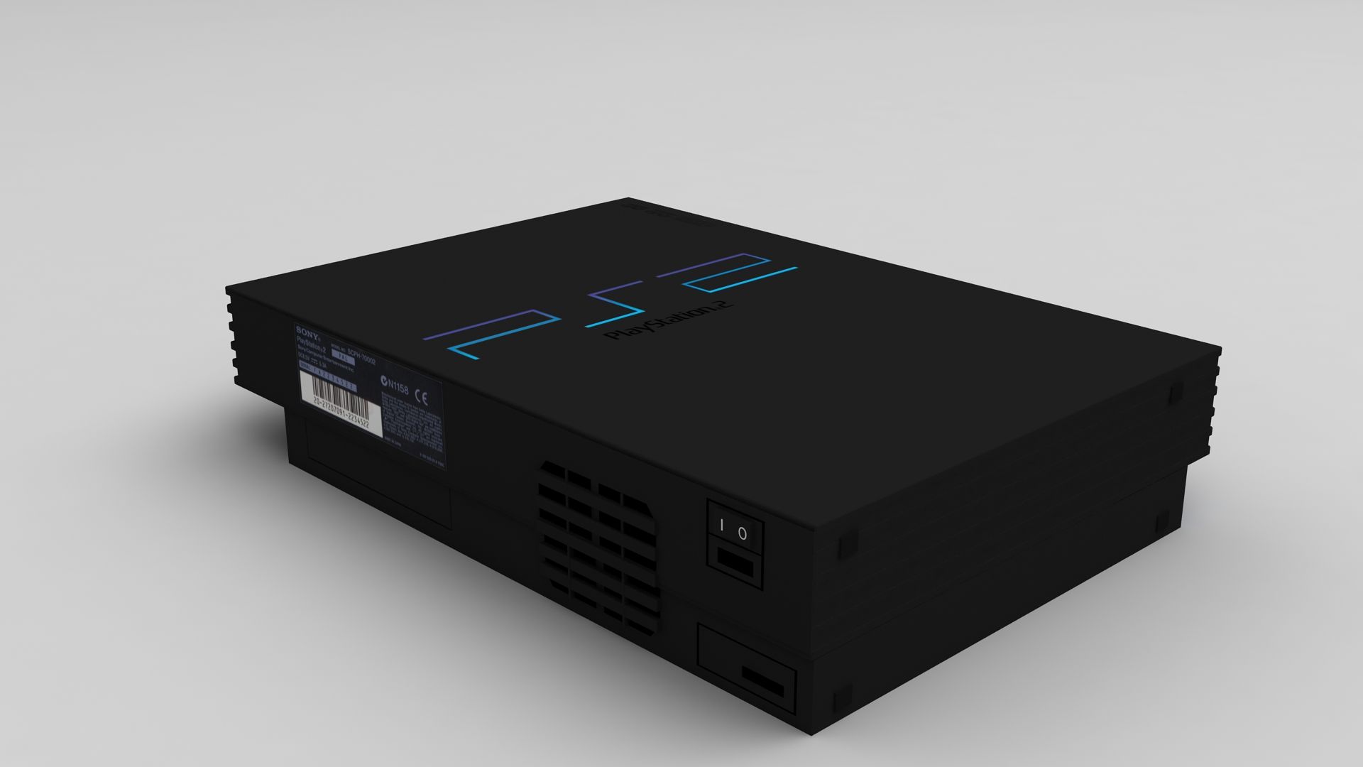 Sony Playstation 2 royalty-free 3d model - Preview no. 7