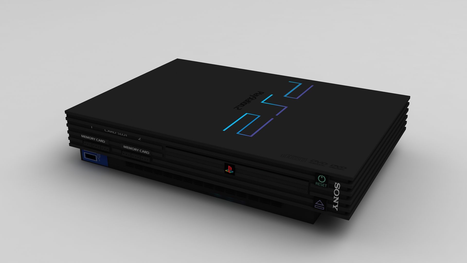 Sony Playstation 2 royalty-free 3d model - Preview no. 5