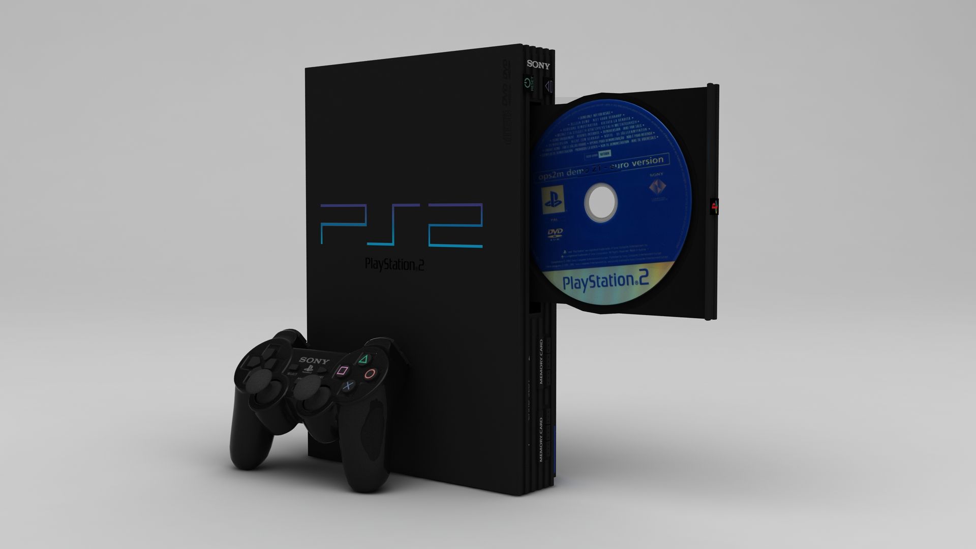 Sony Playstation 2 royalty-free 3d model - Preview no. 2