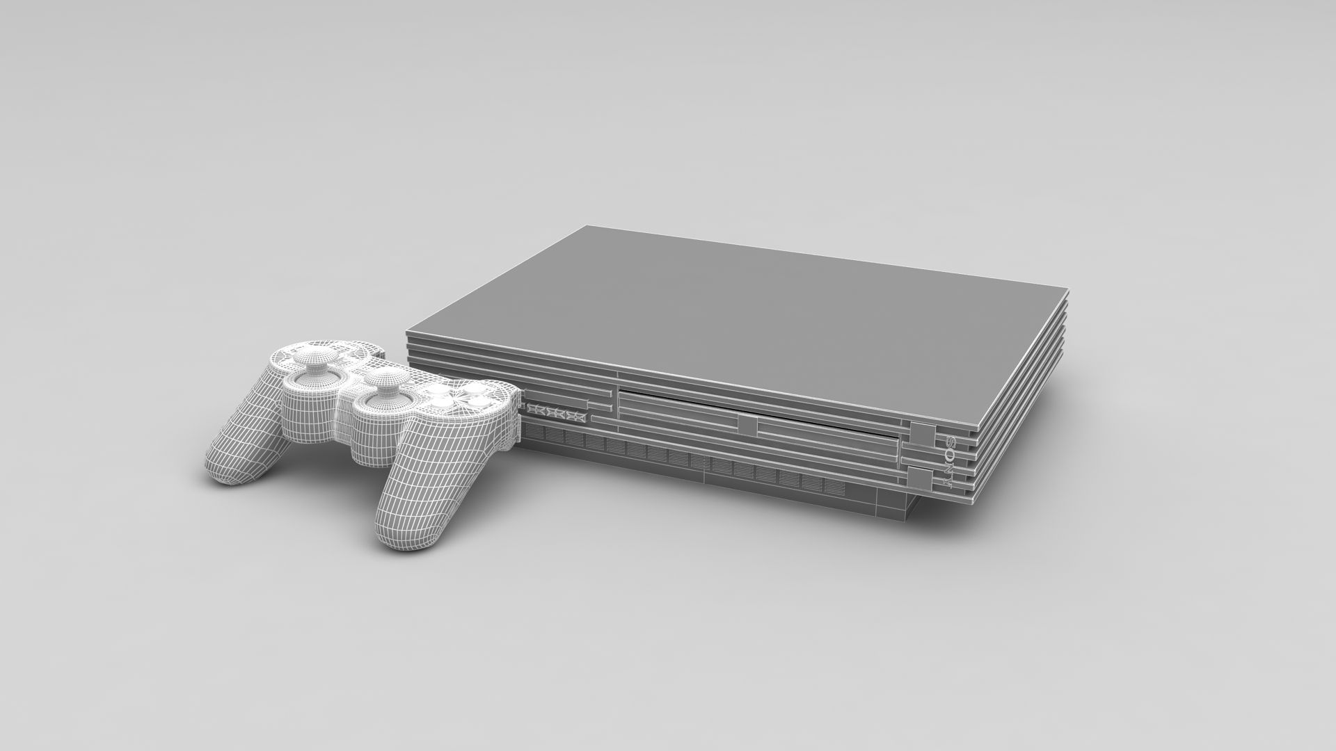 Sony Playstation 2 royalty-free 3d model - Preview no. 8