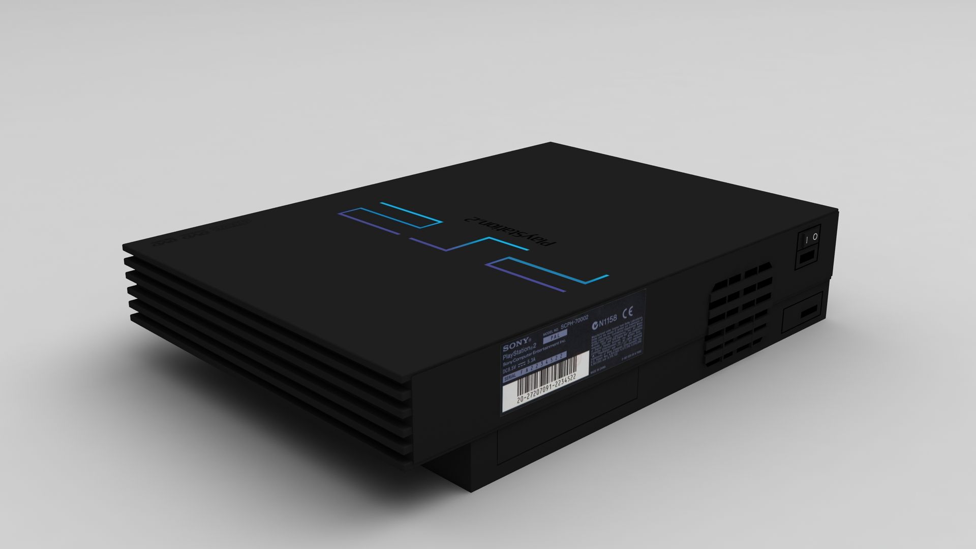 Sony Playstation 2 royalty-free 3d model - Preview no. 6