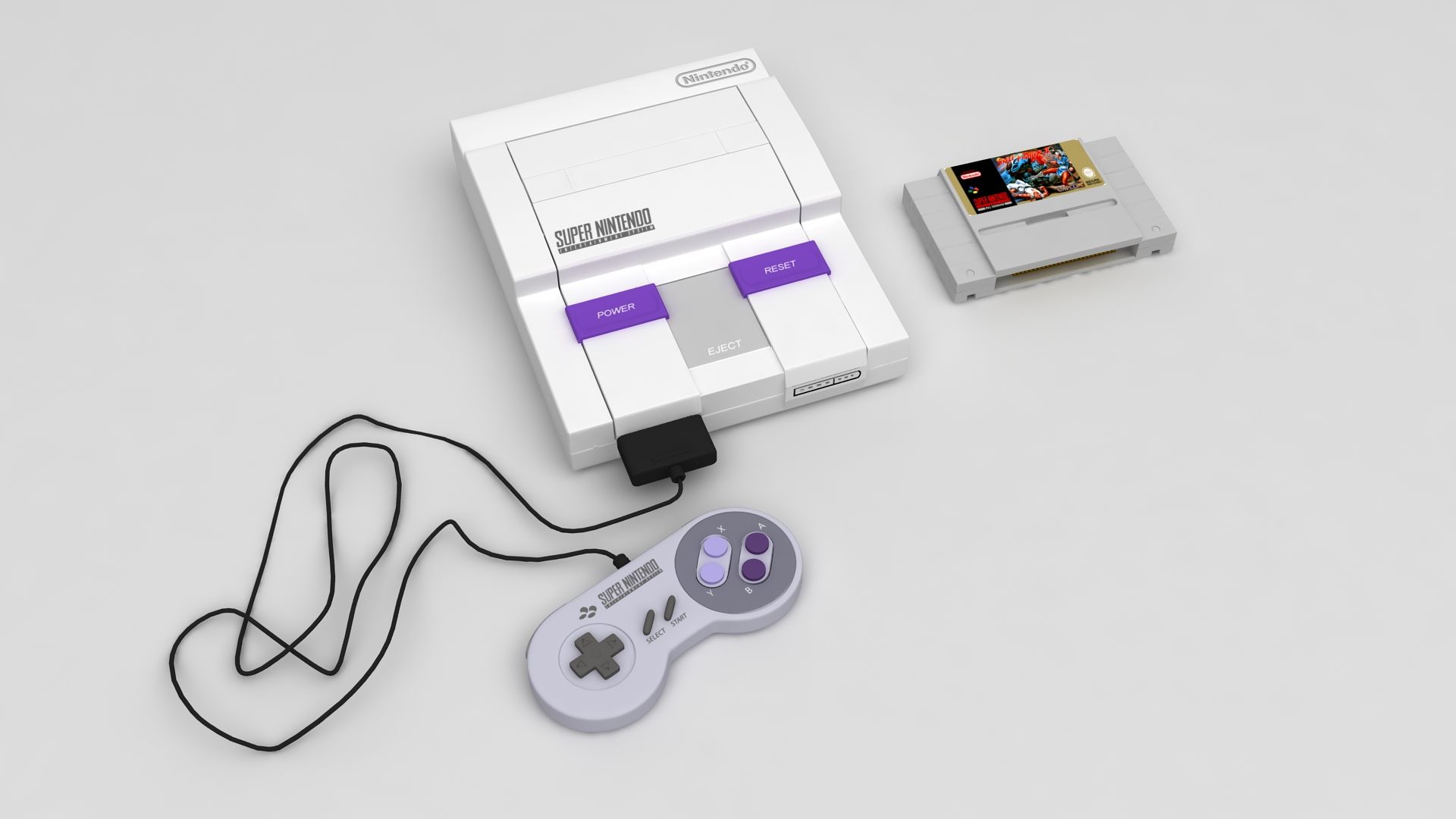 Super Nintendo SNES 3d model