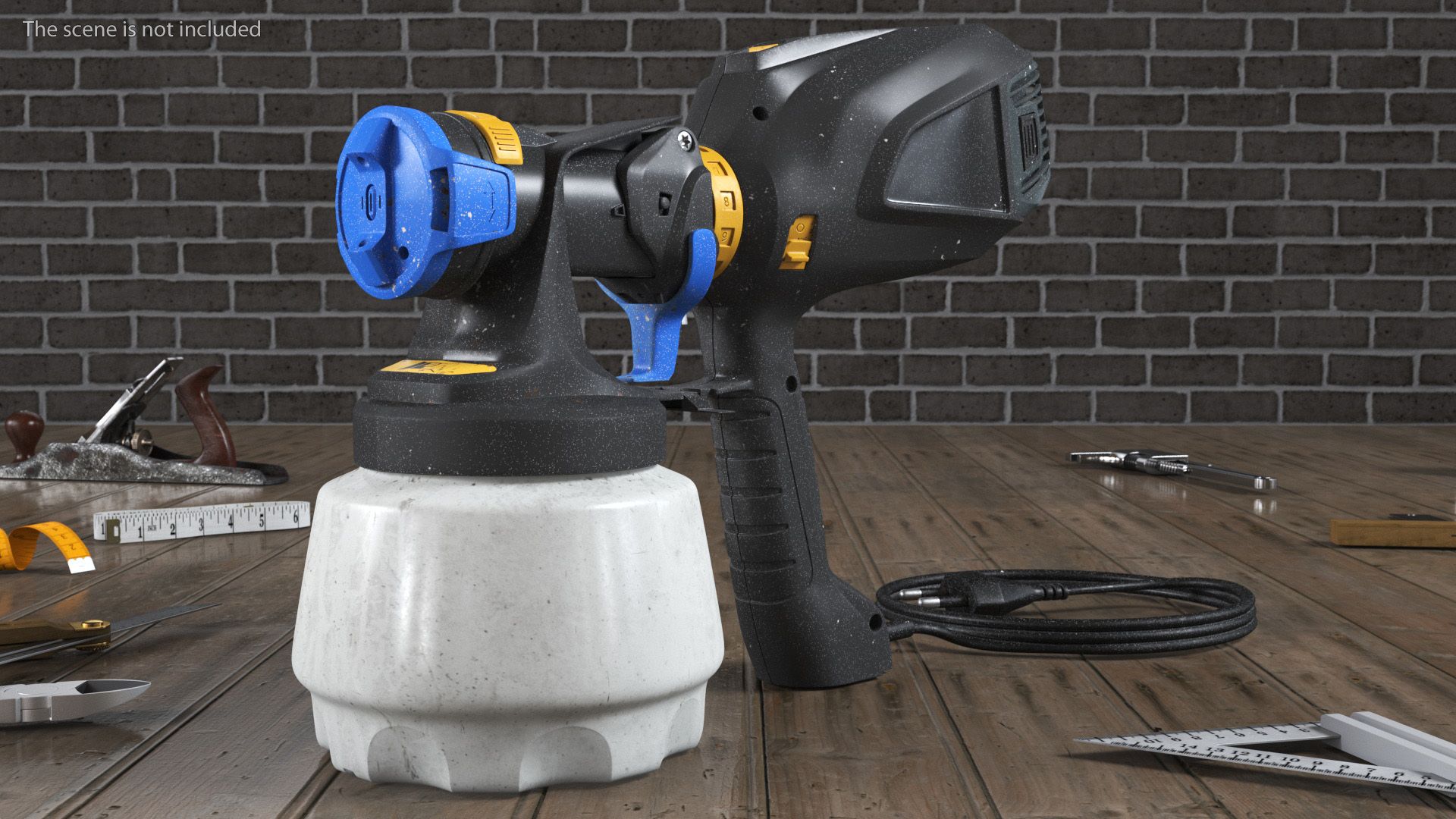 Portable Paint Sprayer royalty-free 3d model - Preview no. 4