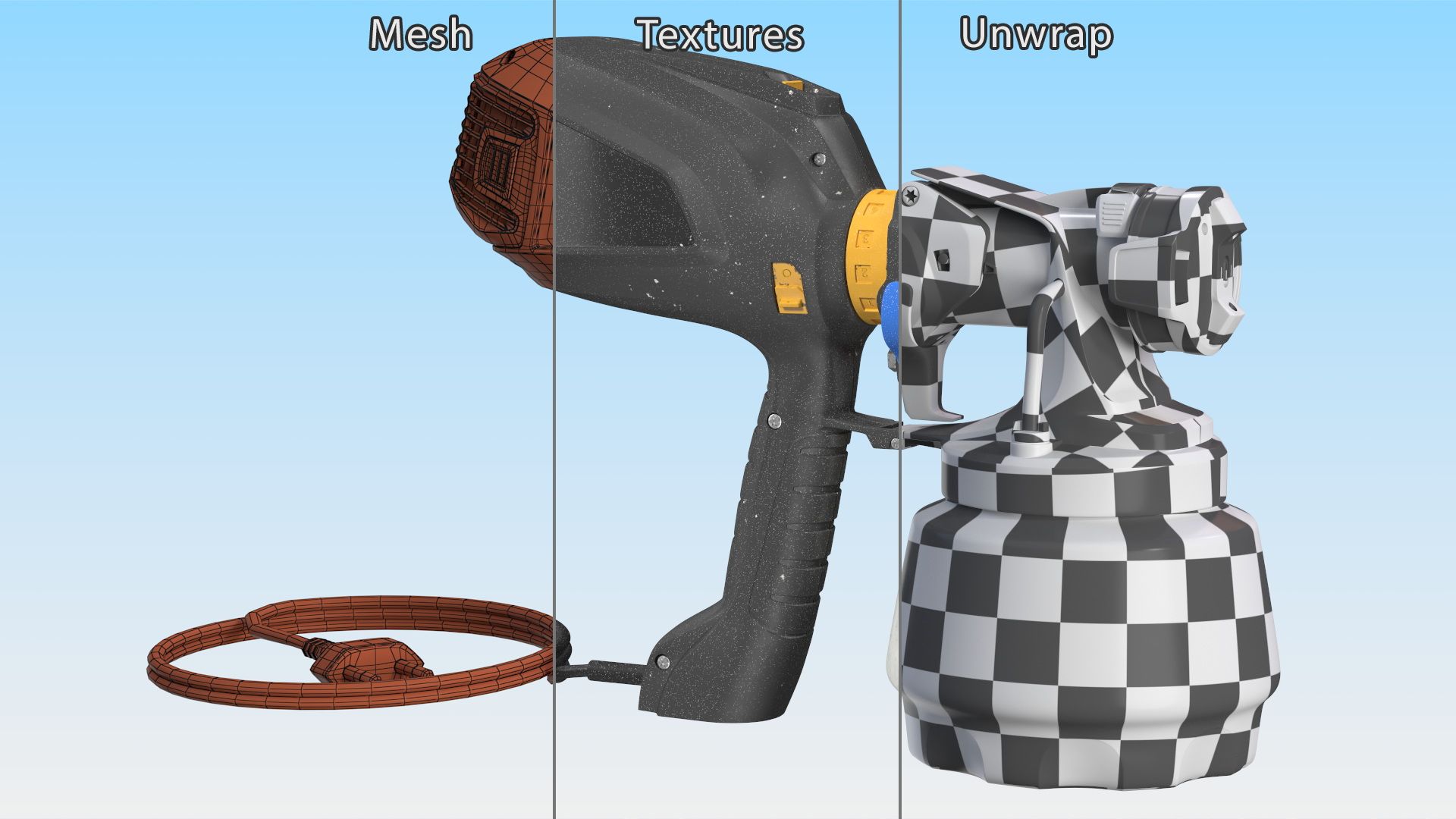 Portable Paint Sprayer royalty-free 3d model - Preview no. 18