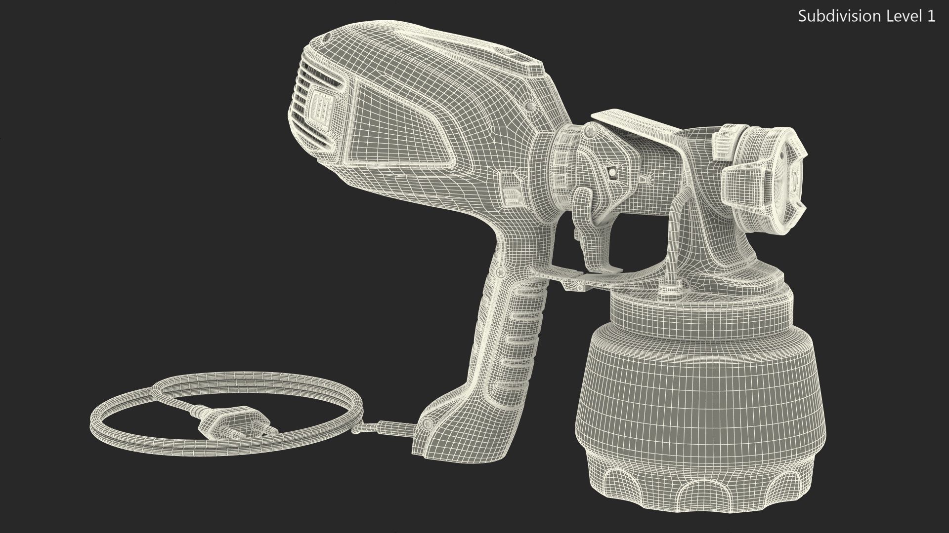 Portable Paint Sprayer royalty-free 3d model - Preview no. 20