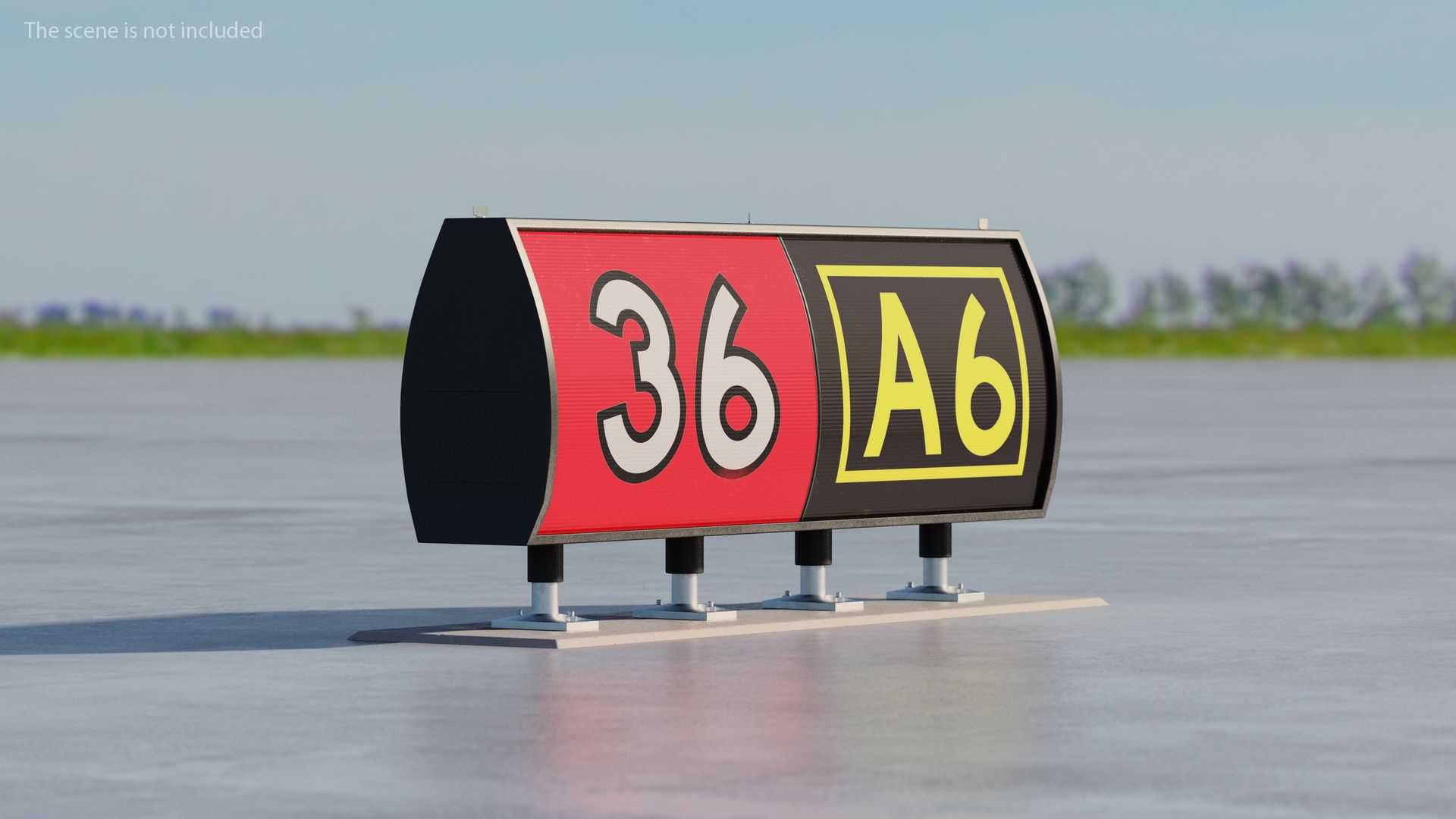 Airfield-Bodenleitschild royalty-free 3d model - Preview no. 11