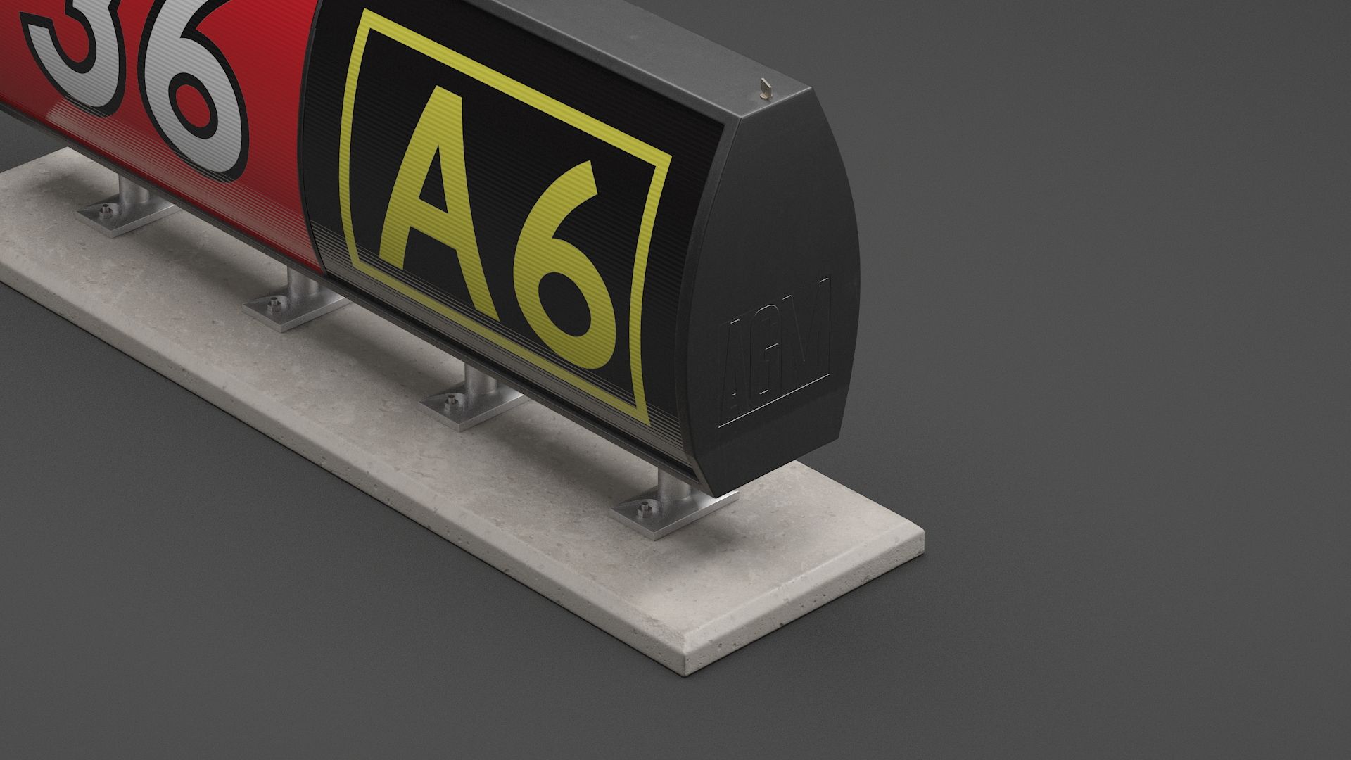 Airfield-Bodenleitschild royalty-free 3d model - Preview no. 8