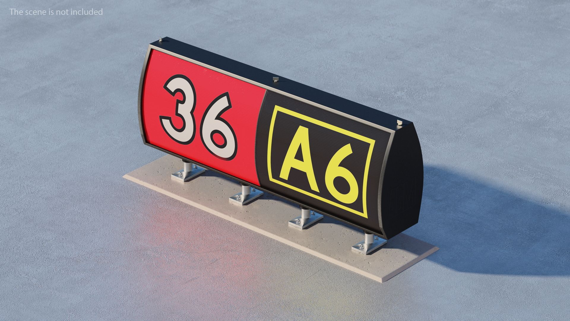 Airfield-Bodenleitschild royalty-free 3d model - Preview no. 3