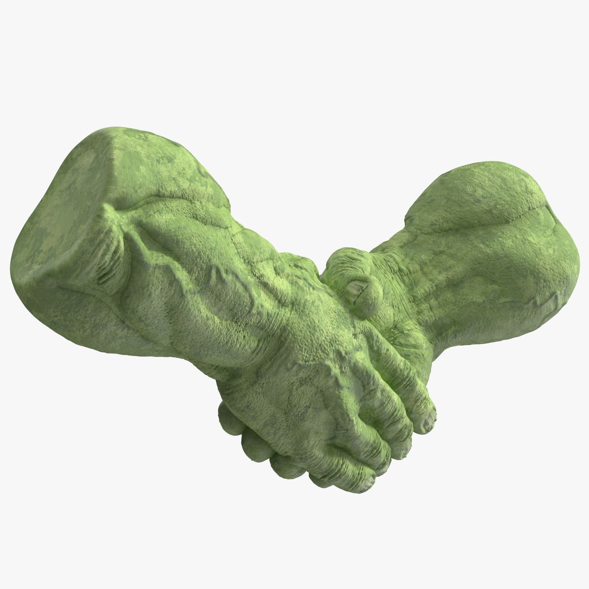 Handshake Hulk Hands Rigged 3d model