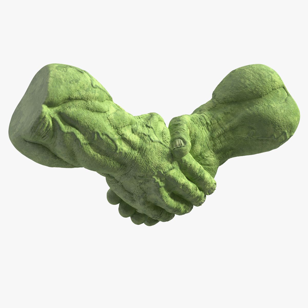 Handshake Hulk Hands Rigged for Maya 3d model