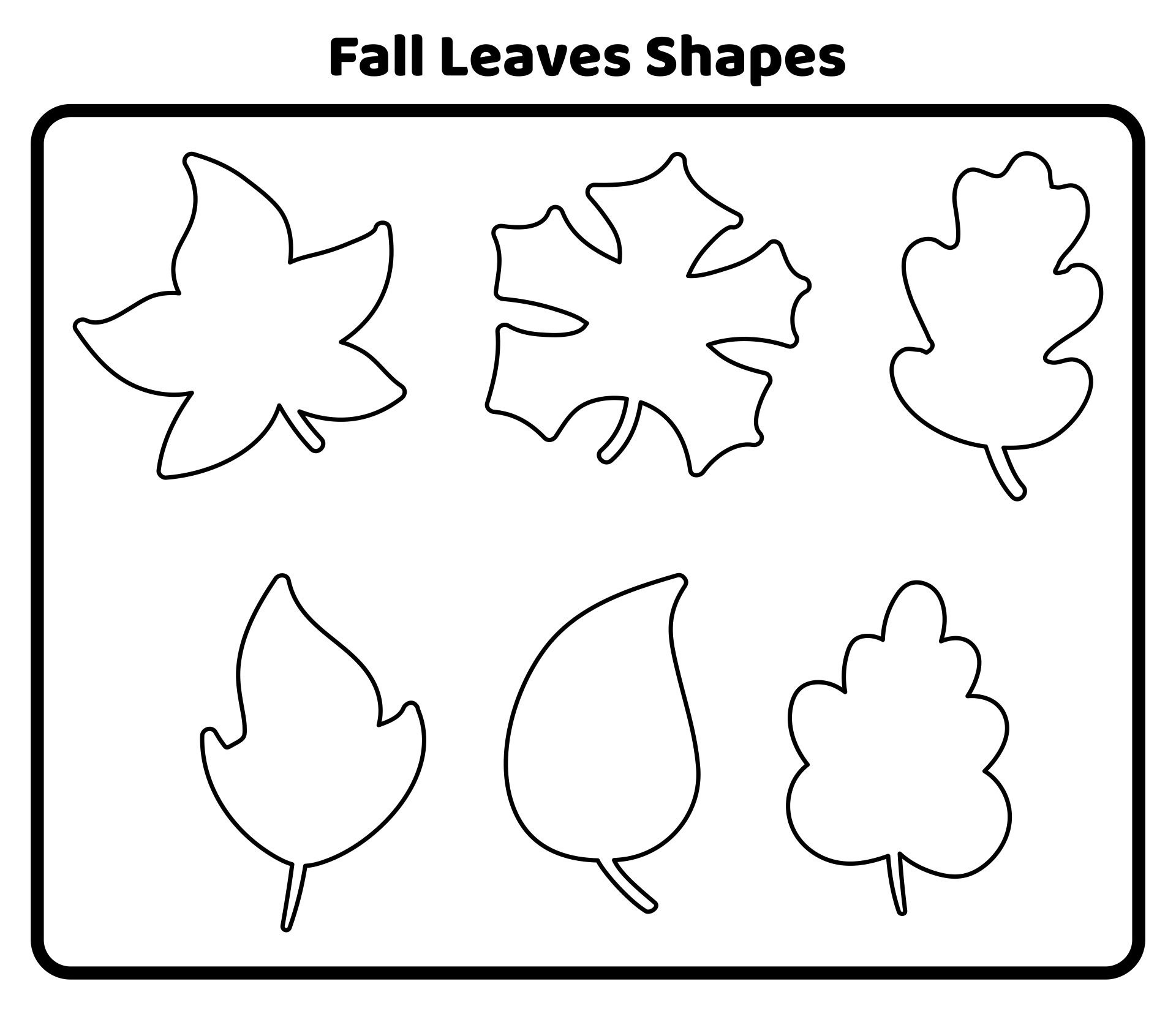 Fall Leaves Shapes