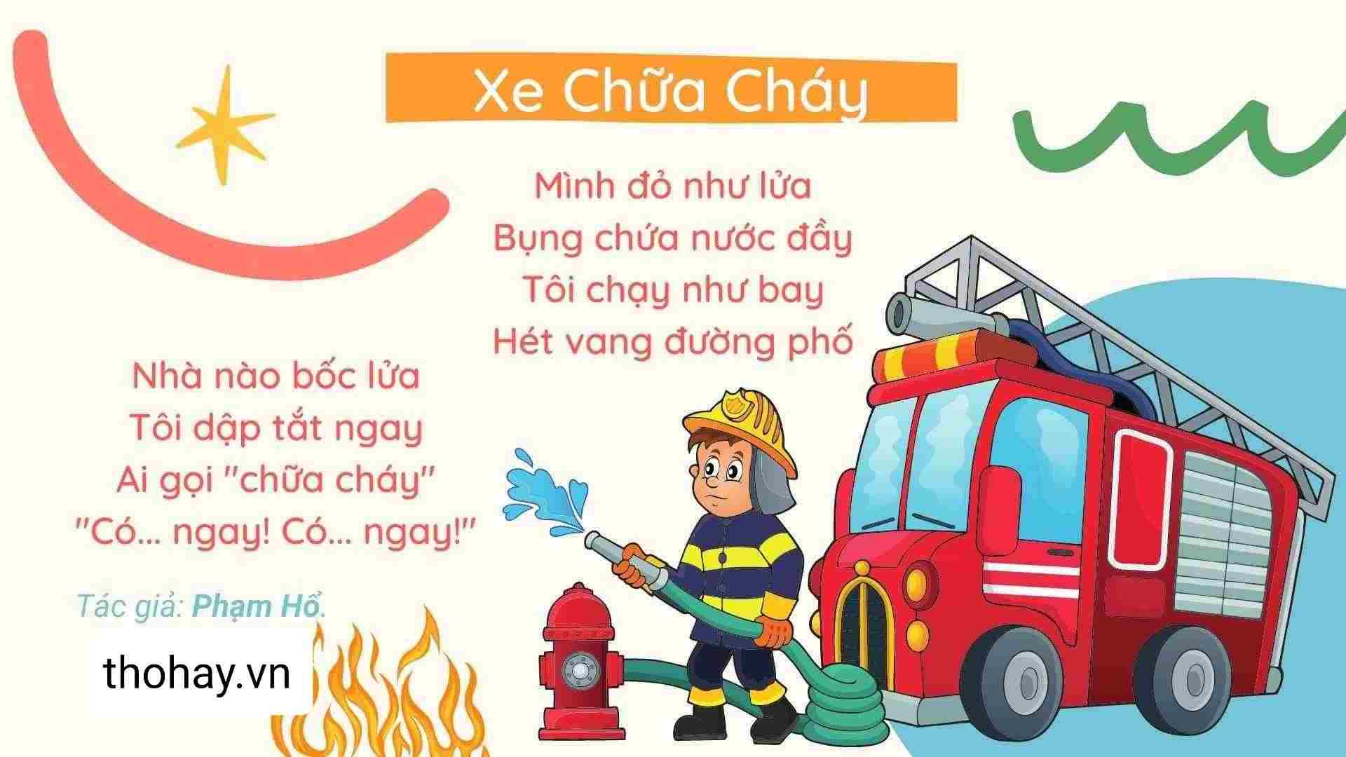 Tranh thơ xe cứu hỏa