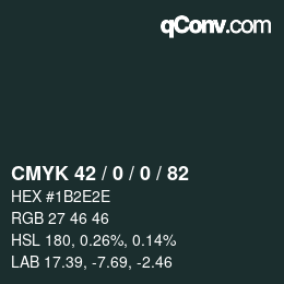 Color code: CMYK 42 / 0 / 0 / 82 | qconv.com