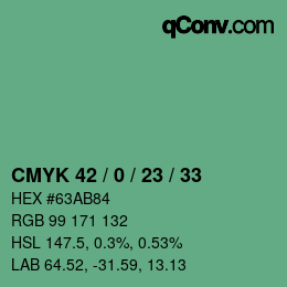 Código de color: CMYK 42 / 0 / 23 / 33 | qconv.com