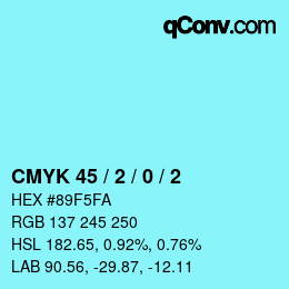 Farbcode: CMYK 45 / 2 / 0 / 2 | qconv.com