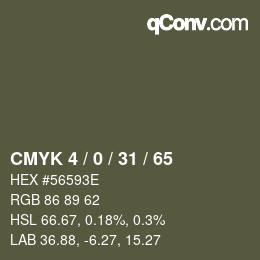 Color code: CMYK 4 / 0 / 31 / 65 | qconv.com