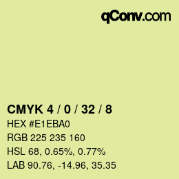 カラーコード: CMYK 4 / 0 / 32 / 8 | qconv.com