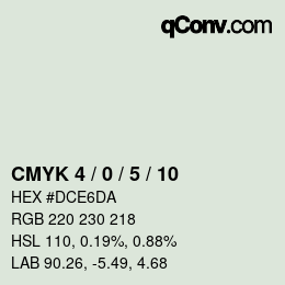 Code couleur: CMYK 4 / 0 / 5 / 10 | qconv.com