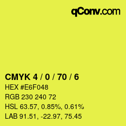 Color code: CMYK 4 / 0 / 70 / 6 | qconv.com