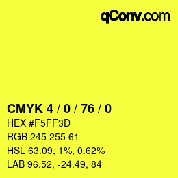 Código de color: CMYK 4 / 0 / 76 / 0 | qconv.com