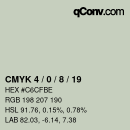 Color code: CMYK 4 / 0 / 8 / 19 | qconv.com