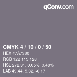 Color code: CMYK 4 / 10 / 0 / 50 | qconv.com