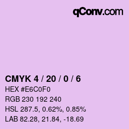 Color code: CMYK 4 / 20 / 0 / 6 | qconv.com